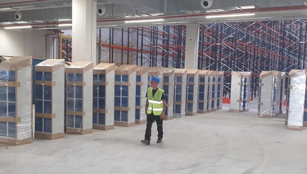 Lockers voor distributiecentrum Action in Madrid